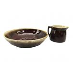 Large Dripware Bowl W/Pitcher 12.5'R