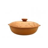 Terra Cotta Pot Has Chip On Rim 12'Rx3'D