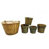 Wood Planters,Basket Planter