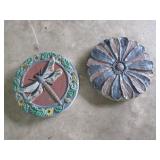 Flower And Dragonfly Garden Stones 11.5'R