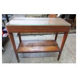 Antique Glass Top End Table 25'x12'x22'T