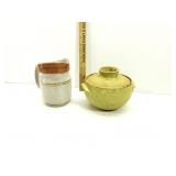 Pottery Pitcher W/Pottery Pot