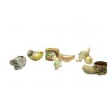 Small Ceramic Planters,Elephants,Clown,Boot,Etc Small Ceramic Planters,Elephants,Clown,Boot,Etc