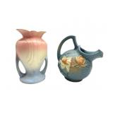 Roseville Pottery Pitcher: Damaged Handle Roseville Pottery Pitcher: Damaged Handle