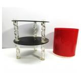 Lucite Display W/Lucite Small Trash Can Lucite Display W/Lucite Small Trash Can