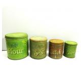 Antique Kitchen Tin Cannisters Antique Kitchen Tin Cannisters