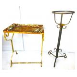 Vintage Metal Table W/Plant Stand Vintage Metal Table W/Plant Stand
