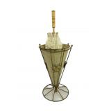 Vintage Umbrella & Metal Stand 17'T Vintage Umbrella & Metal Stand 17'T