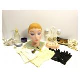 Vintage Vanity Items,Styro Head,Jewlery Hanger,Etc Vintage Vanity Items,Styro Head,Jewlery Hanger,Etc