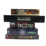 Board Games,Yahtzee,Pictionary,Encore Board Games,Yahtzee,Pictionary,Encore