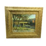 Antique Framed Covered Bridge Print 31'x27' Antique Framed Covered Bridge Print 31'x27'