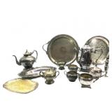 Silverplate Teapots,Platters,Sugar Bowls Silverplate Teapots,Platters,Sugar Bowls