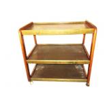 Mid Century Wood Rolling Cart 30'x28'x16 Mid Century Wood Rolling Cart 30'x28'x16