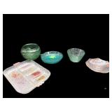 Mid Century Colorful Glass Serving Dishes Mid Century Colorful Glass Serving Dishes