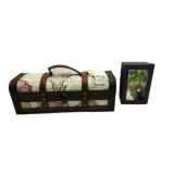 Decorative Wood Carry Box W/Wine Stopper Decorative Wood Carry Box W/Wine Stopper