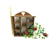 Shadow Box W/Metal Flower Decor