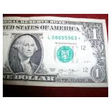 $1 2013 Star Note Ser# L08655963*