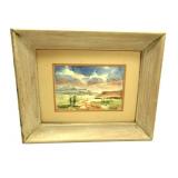 Framed Desert Water Color 16.5"x20"