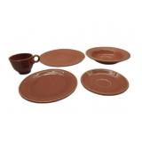 Vintage Dark Coral Fiestaware Dishes