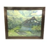 Framed View Of The Mountains Print 27.5"x33.5"