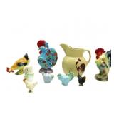 Ceramic Kitchen Roosters/Pitcher