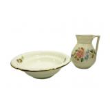 Vintage Wash Basin W/Pitcher