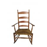 Antique Rush Seat Rocker
