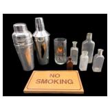 Coctail Mixers,W/Vintage Bottles