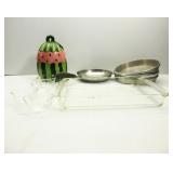 Pyrex Dishes,Watermelon Cookie Jar,Stainless Pans