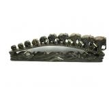 Ebony Elephant Mantel Piece Has A Broke Tusk
