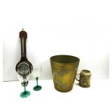 Vintage Items,Wine Glasses,Stein,Trashcan
