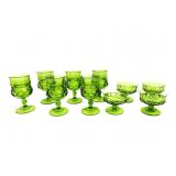 Antique Terrra Glass Goblets,Dessert Glasses