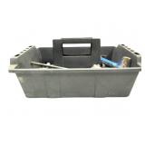 Plastic Gray Carry Box W/Tools