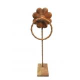 Antique Iron Stand Towel Holder 21'T