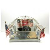 Vintage Bird Cage W/Decor 14'T
