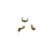 10k Gold Ring & Set of 10k Ear Rings