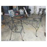 Vintage Patio Table No Glass W/Chairs 31'x49'