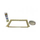 Vanity Mirror W/Trinket Tray,Kaelidescope