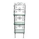 Metal Shelving Unit W/Glass Shelves 18'Wx10.5'Dx5T
