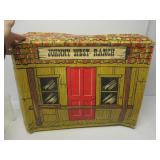 Vtg Johnny West Metal Ranch Set Up