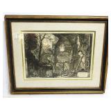 Architectural Print Signed Cavalier Pirauesi 18.5'