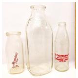 Meadow Gold Milk And Orange Juice Bottles