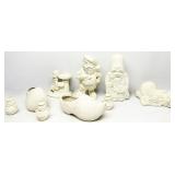 Unpainted Clay Sculptures
