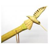 Humming Bird Carved Walking Stick 5Ft