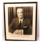 John Egar Hoover Framed Photograph 21'x25'