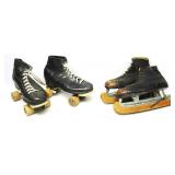 Vintage Wood Skates And Wood Ice Skates
