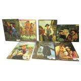 Vintage Western 1950's Puzzles 11'x14.5'