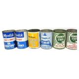 Vintage Oil Cans,Quaker State,Mystik,Etc