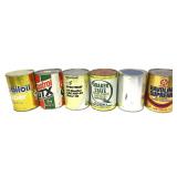 Unopened Vtg Oil Cans,Castrol,Quaker State,Mobil