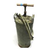 Antique Galvanized Steel Hand Pump Fire Extingushr